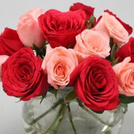 Exotic Mixed Roses Vase Arrangement