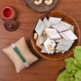 Fancy Rakhi N Kaju Burfi