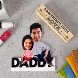 Father And Daughter Personalized Caricature