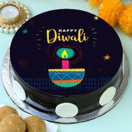 Festive Diwali Special Chocolate Photo Cake