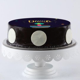 Festive Diwali Special Chocolate Photo Cake