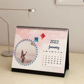 Festive Celebrations Personalized Spiral 2022 Desk Calendar