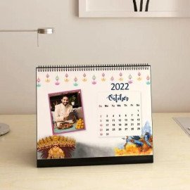 Festive Celebrations Personalized Spiral 2022 Desk Calendar