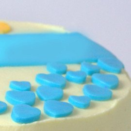 First Birthday Truffle Fondant Cake