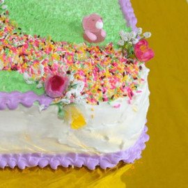 Floral Path Barbie Pineapple Cake