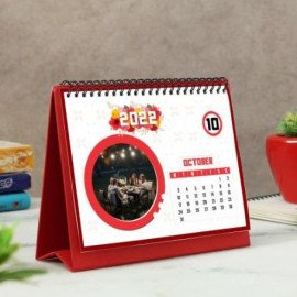 Floral 2022 Personalized Spiral Desk Calendar