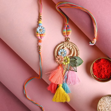 Floral Rakhi Duo