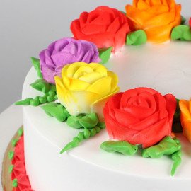 Flower Tiara Chocolate Cream Cake
