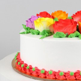 Flower Tiara Chocolate Cream Cake