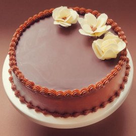 Flowery Chocolate Cream Cake