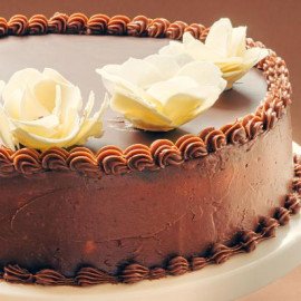 Flowery Chocolate Cream Cake