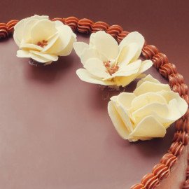 Flowery Chocolate Cream Cake