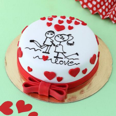 Forever In Love Fondant Cake