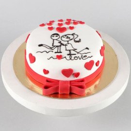 Forever In Love Fondant Cake
