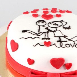 Forever In Love Fondant Cake