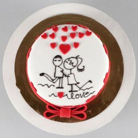 Forever In Love Fondant Cake