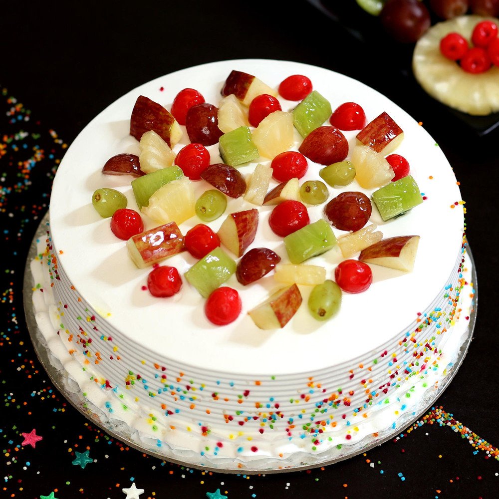Fresh Fruit Vanilla Cake