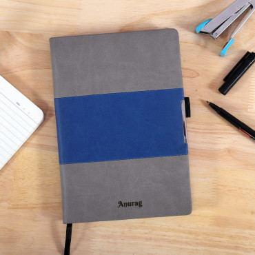 Personal Blue & Grey Notebook