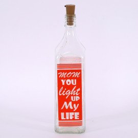 Mom led glass Bottle