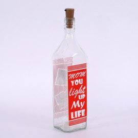 Mom led glass Bottle