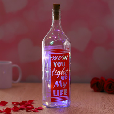 Mom led glass Bottle