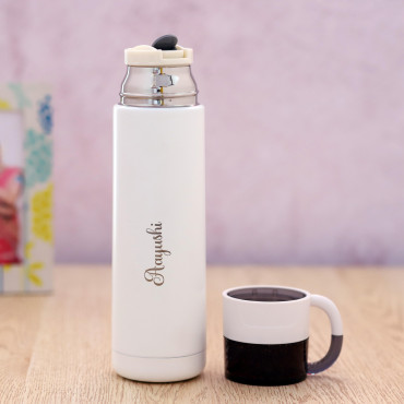  Personalized Vacuum Bottle  with a cup on the lid