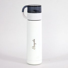  Personalized Vacuum Bottle  with a cup on the lid