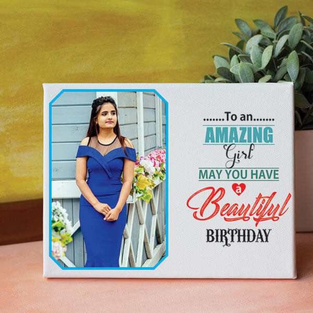 Amazing Girl Birthday Canvas