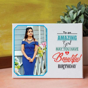 Amazing Girl Birthday Canvas