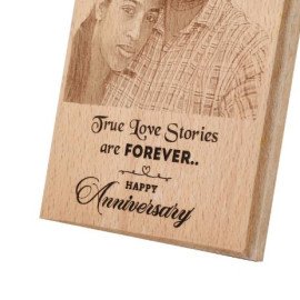 Personalised Anniversary Wooden Plaque