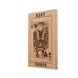 Personalised King and Queen Wooden Plaque