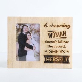 Customised Charming Woman Wooden Frame