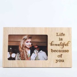 Customized Life is Beautiful Wooden Frame