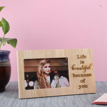 Customised Life is Beautiful Wooden Frame