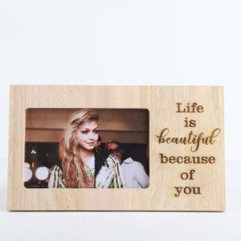 Customised Life is Beautiful Wooden Frame
