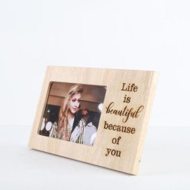 Customised Life is Beautiful Wooden Frame