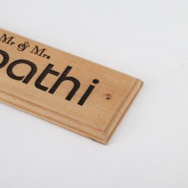 Customised Engraved Wooden Nameplate with Ganesha