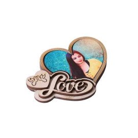 Heart with Love Fridge Magnet