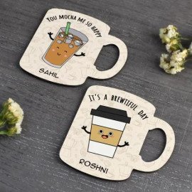Coffee Lovers Personalized Fridge Magnets (Set of 2)