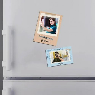 Trending Hashtags Personalized Fridge Magnets (Set of 2)