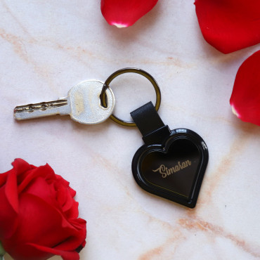 Personalised Engrave Heart shape Metal Key Chain