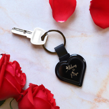 Personalised couple  Heart shape Metal Key Chain