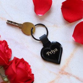 Personalised Name Heart shape Metal Key Chain