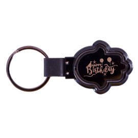 Happy Birthday Metal Key Chain