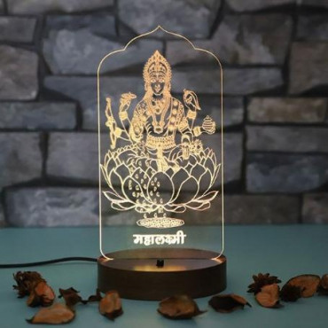 Personalised Maa Laxmi led lamp