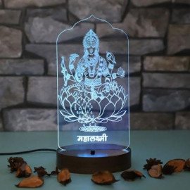 Personalised Maa Laxmi led lamp