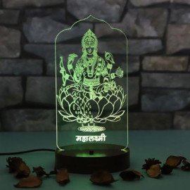 Personalised Maa Laxmi led lamp