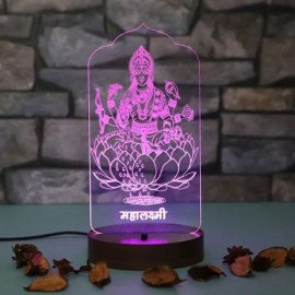 Personalised Maa Laxmi led lamp