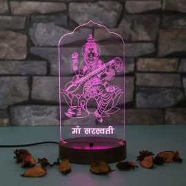 Personalised Maa Saraswati led lamp