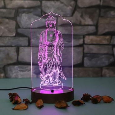 Personalised Lord Buddha led lamp